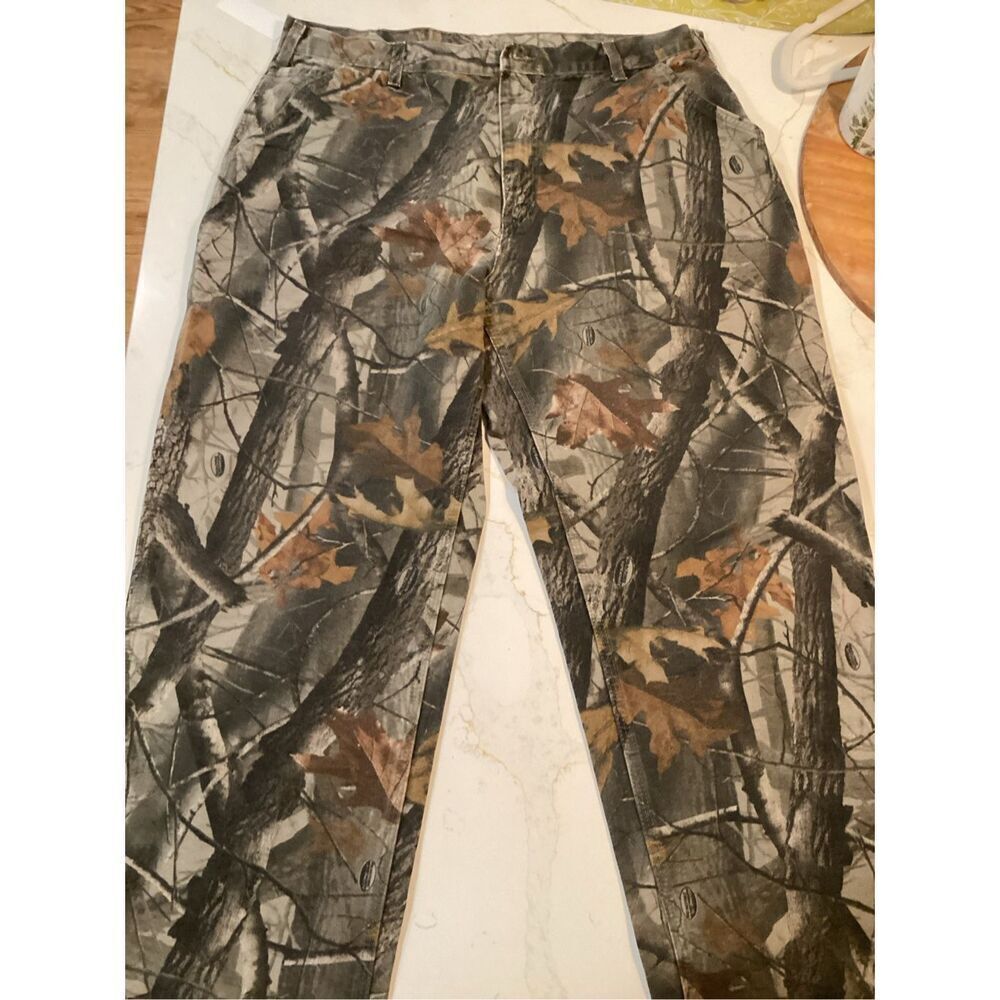 Carhartt X Realtree B158 Camo Dungaree Carpenter Pants Sz 40x30 Vintage